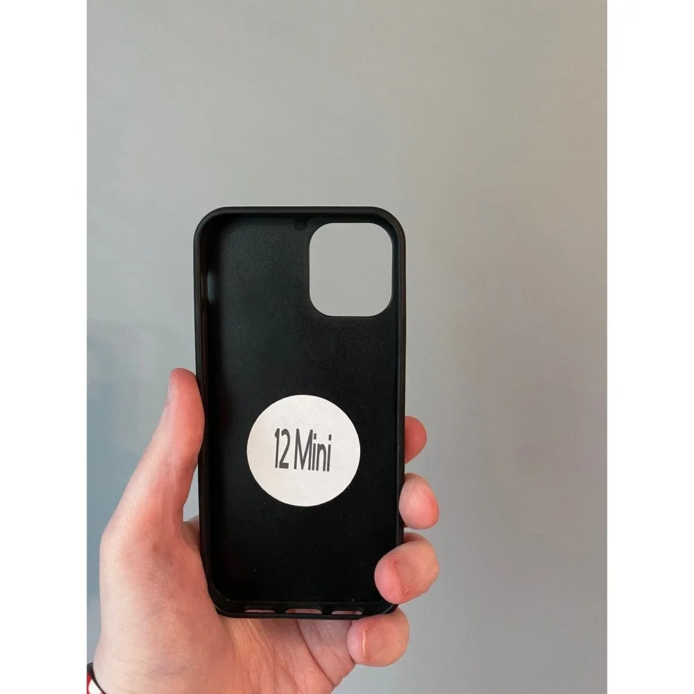 iPhone 12 Mini Case Unisex Small Multicolor Citrus Fruit Print Black Bumper
